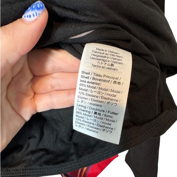 J. Crew Form‎ Knit Long Sleeve Wrap Top Black with Plaid Waist Tie XS Holiday - Picture 6 of 9